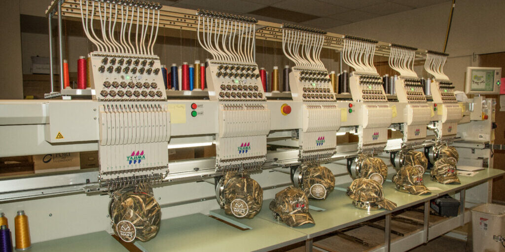 Embroidery Machine Making Hats